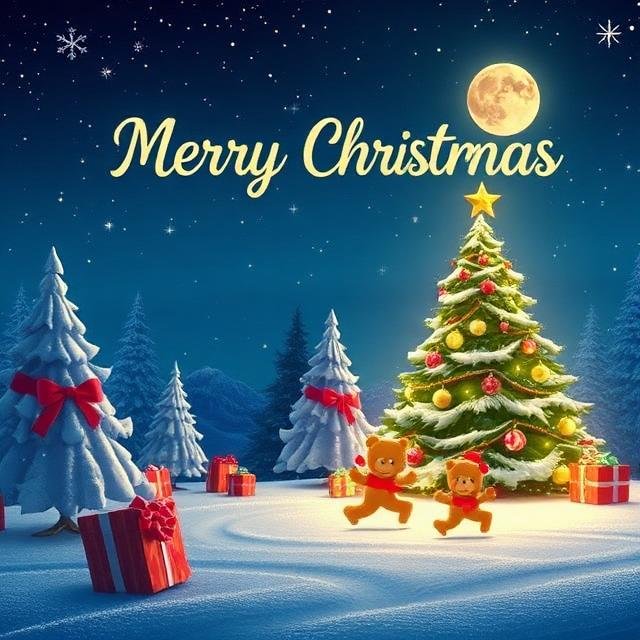 Merry Christmas moving images for celebrations