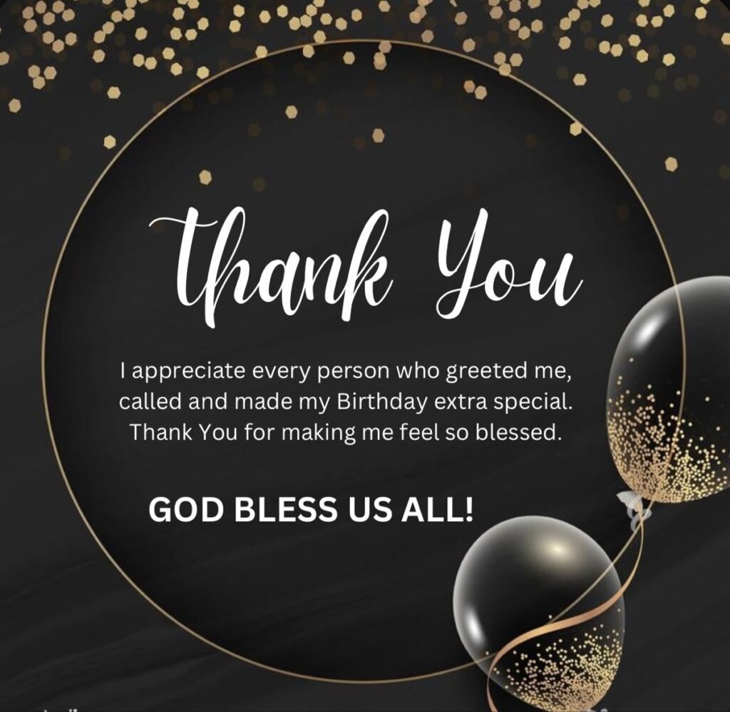 Thank you for the birthday wishes image with gratitude message