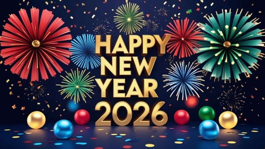 2026 New Year lights animation celebration image