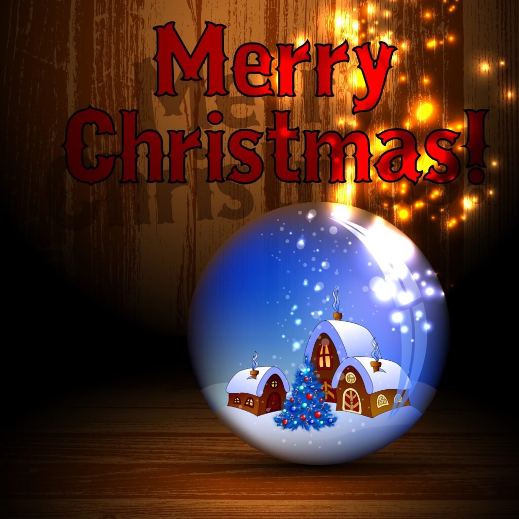 Animated Christmas tree images with glowing lights