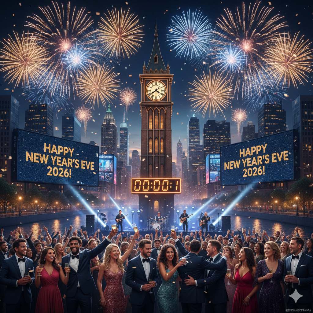 2026 New Year Eve midnight celebration image
