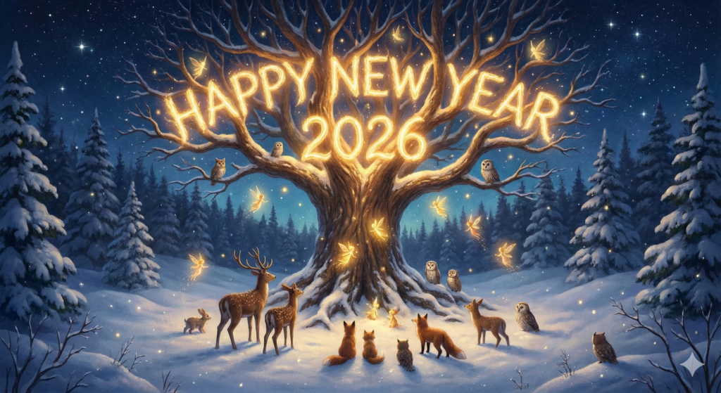 Free shining Happy New Year 2026 HD graphics