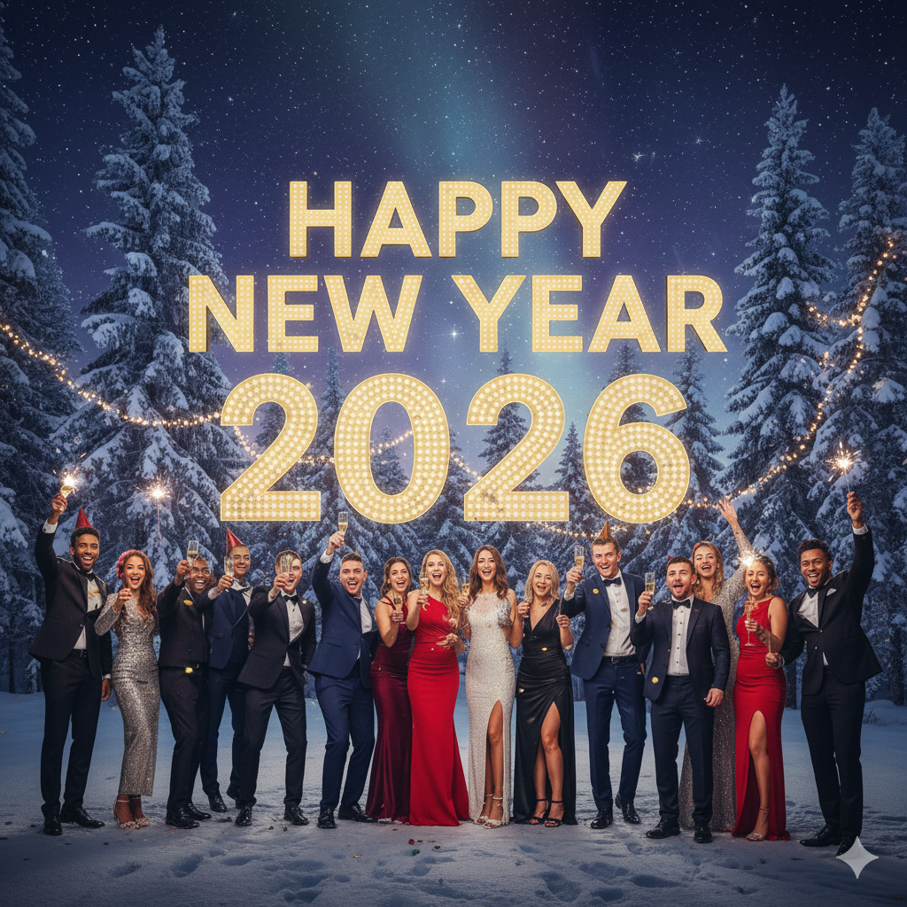 Sparkling Happy New Year 2026 pictures in HD