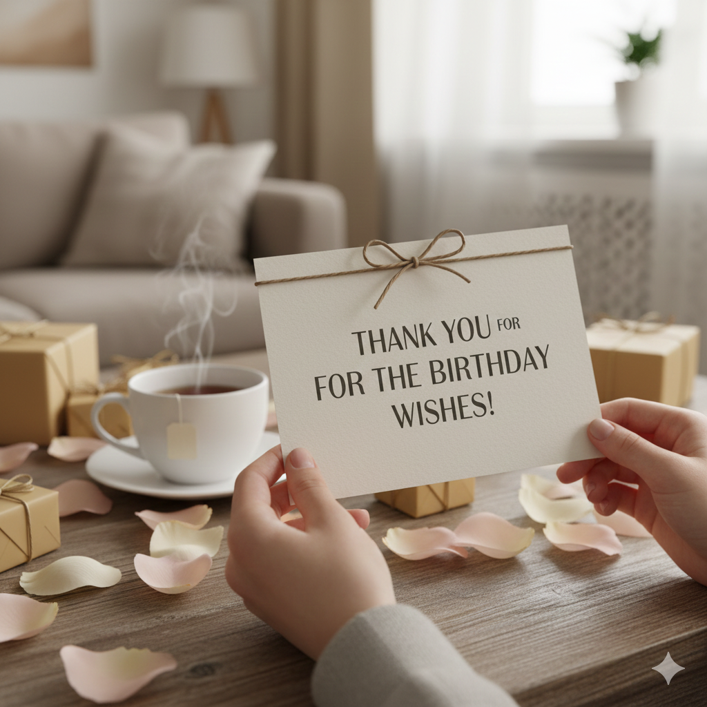 Thank you for birthday wishes appreciation image