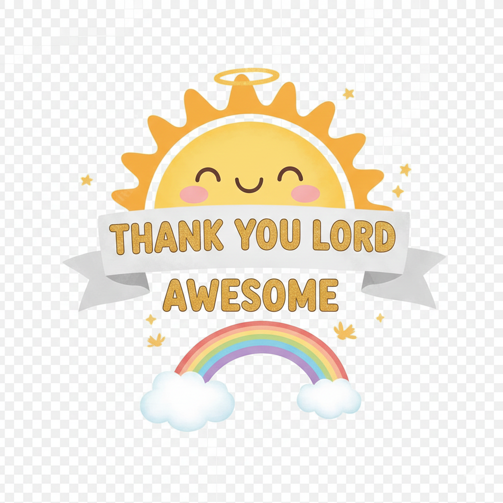 Thank you Lord clipart image showing gratitude and faith