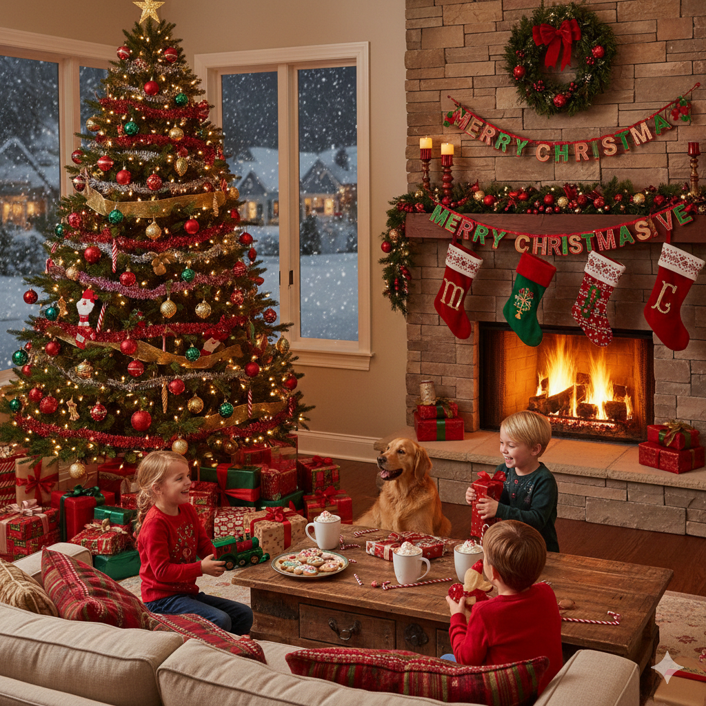 Vibrant Merry Christmas Eve images in HD