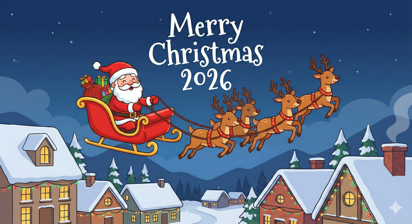 Download joyful Merry Christmas greeting visuals