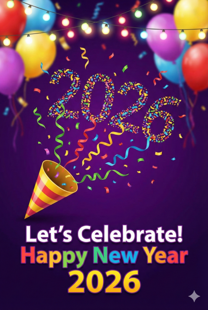 2026 New Year greeting message status wallpaper