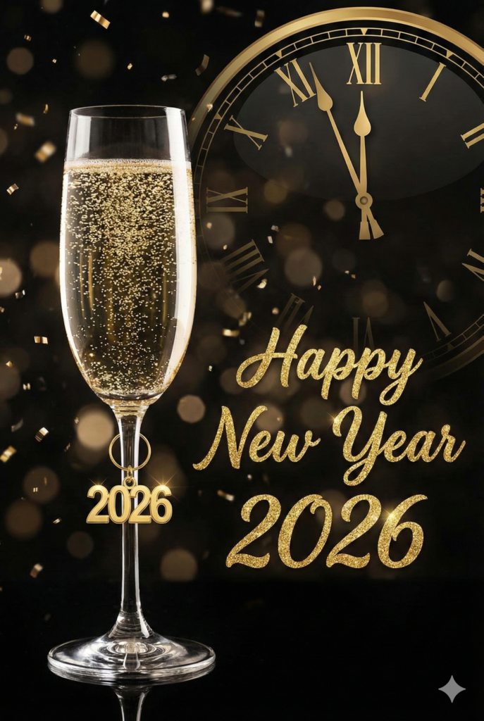 2026 New Year wishes greeting card status photo