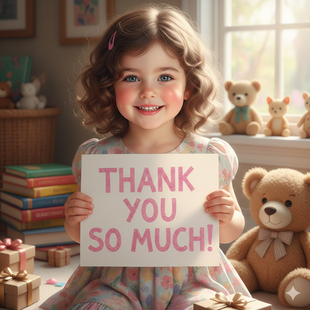 Adorable Thank You Images for Girls