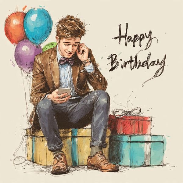 Elegant happy birthday images for men