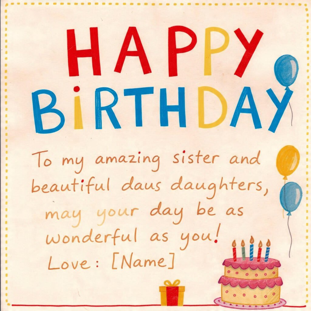 Lovely happy birthday images for sister and daughters