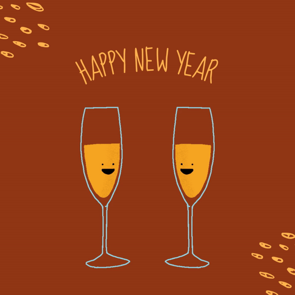 Stylish Happy New Year 2026 animated greeting GIF