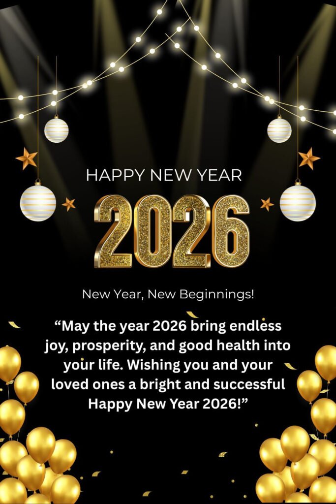 New Year 2026 wishes images combined with quotes
