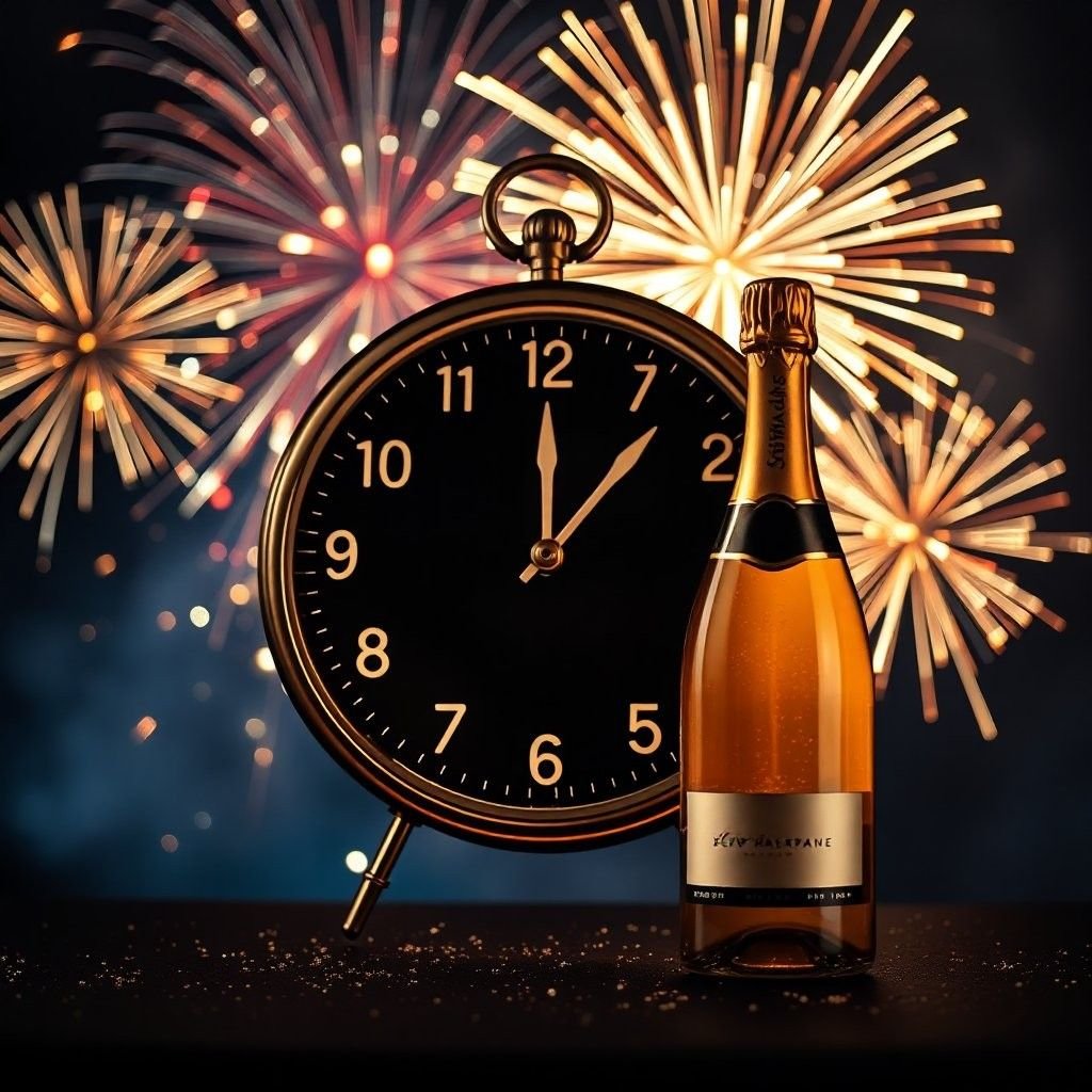 2026 New Year glowing text HD image free