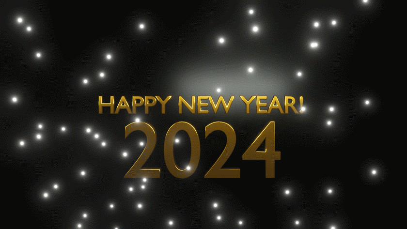 Shiny Happy New Year 2026 greeting animation