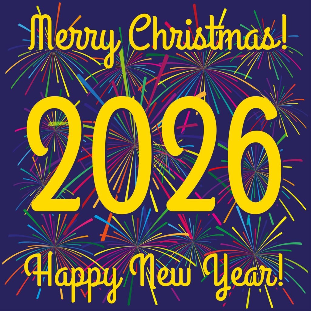 Happy New Year Eve 2026 festive lights wallpaper