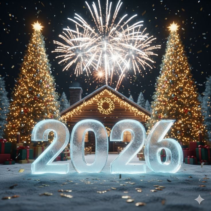 New Year Eve 2026 city fireworks celebration image
