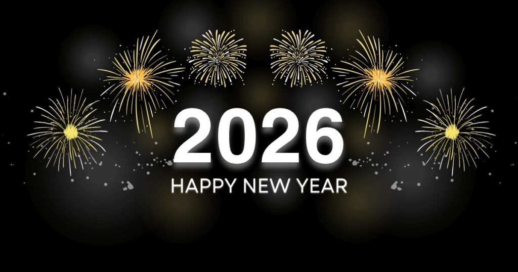 Modern New Year 2026 greeting wallpapers