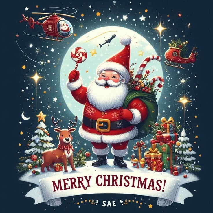 Christmas-themed cartoon drawings free to use