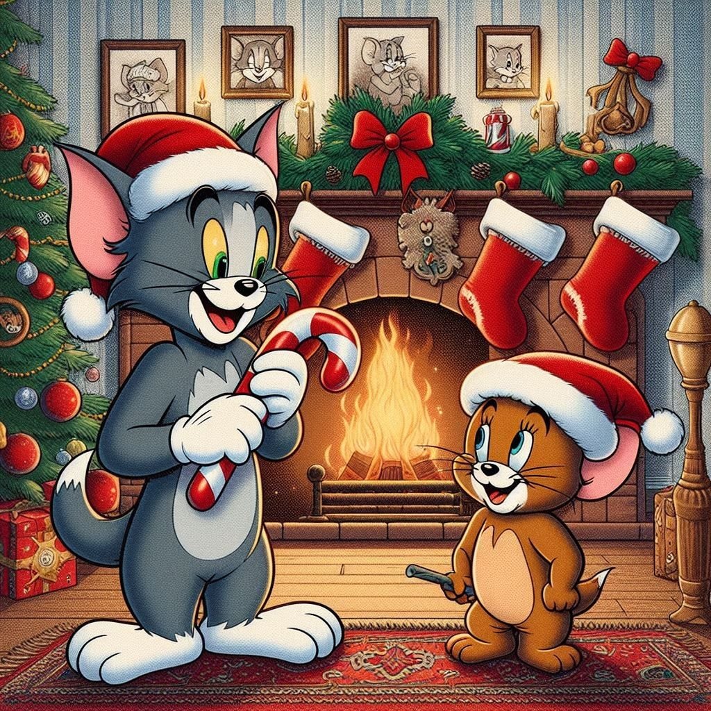 Cute Merry Christmas cartoon images free to download