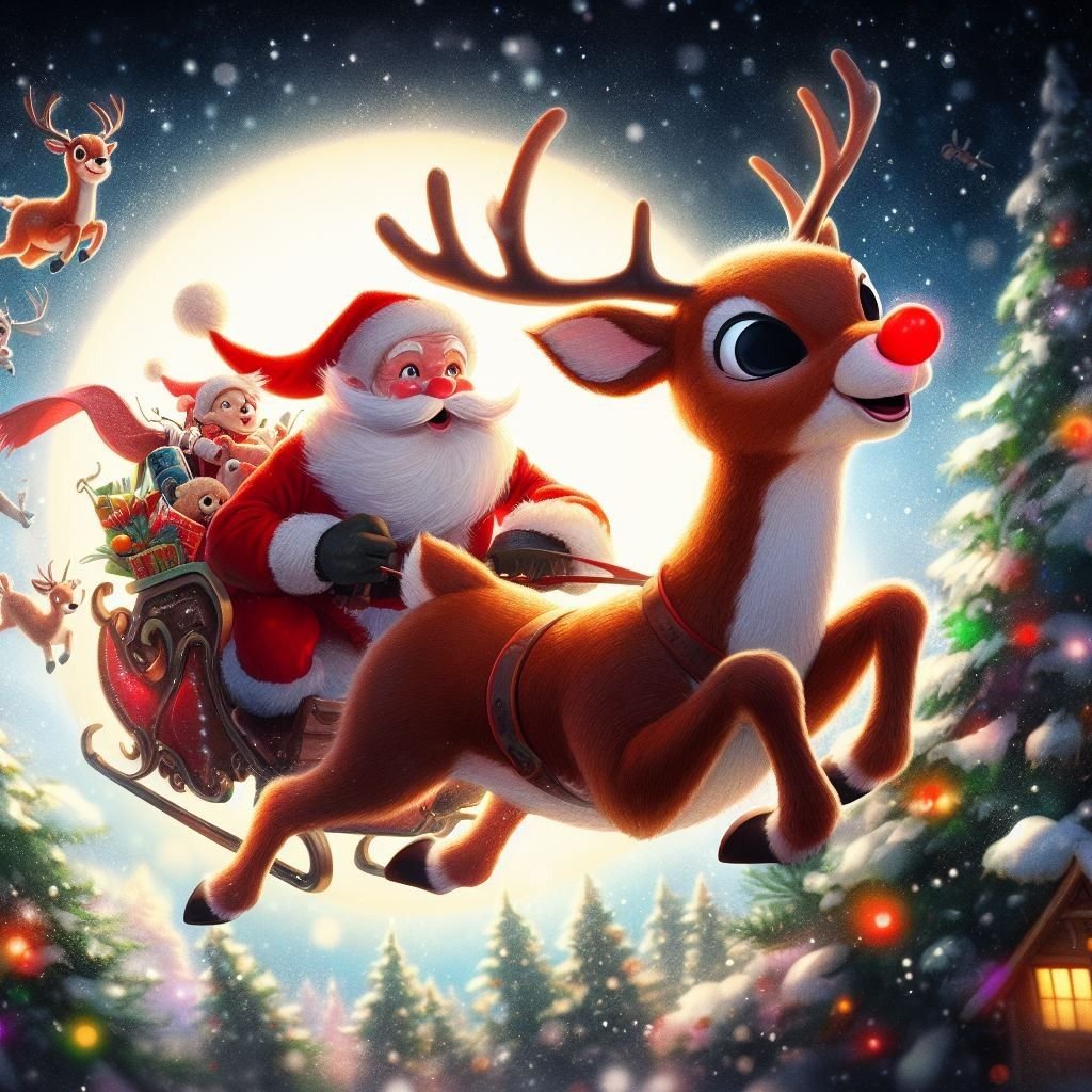 Merry Christmas cartoon characters in HD for free