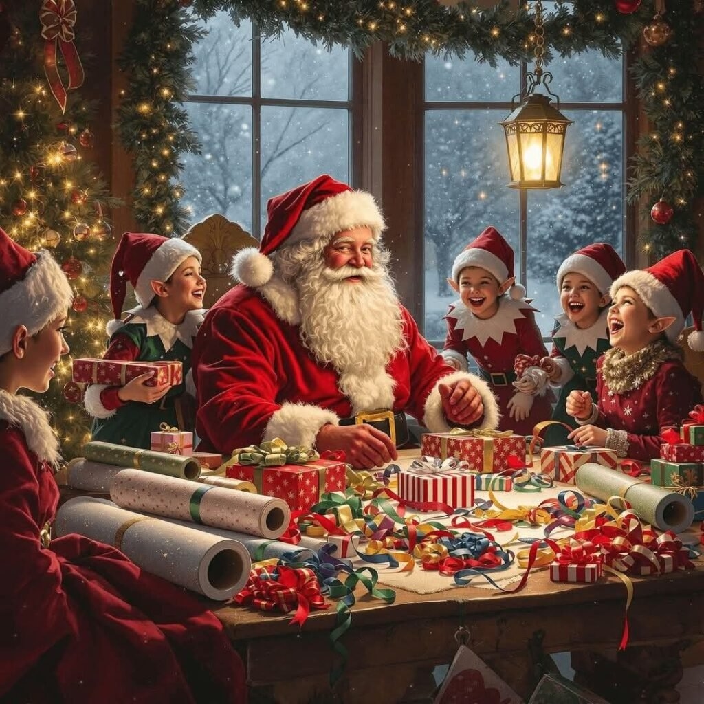 Free animated-style Merry Christmas cartoon images