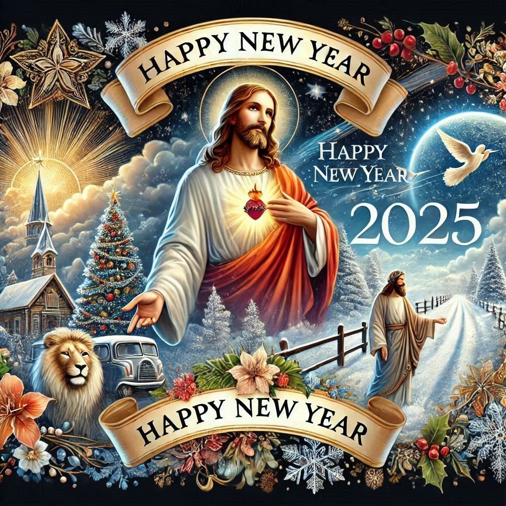 Religious Happy New Year 2026 divine blessings image