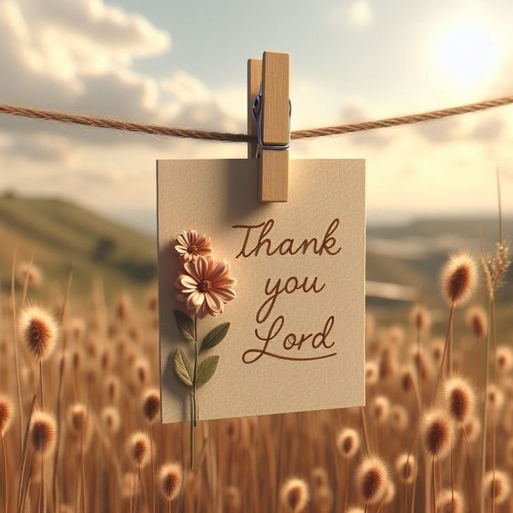 Faith based thank you Lord clipart illustration