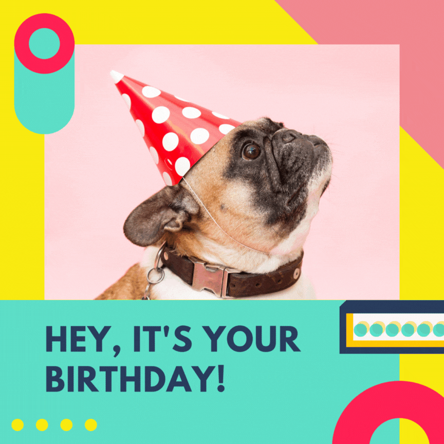 Sparkling happy birthday GIF images