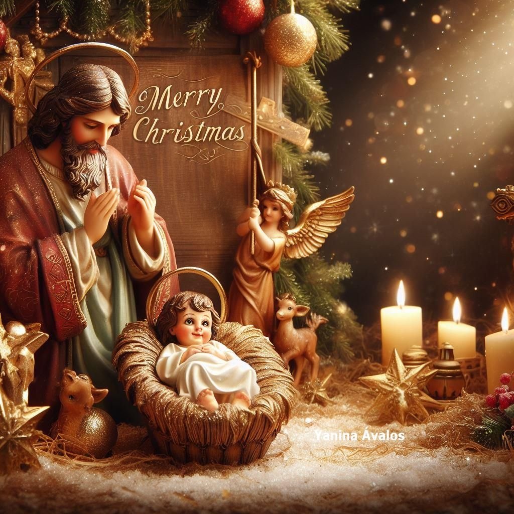 Vintage church Christmas images with spiritual charm