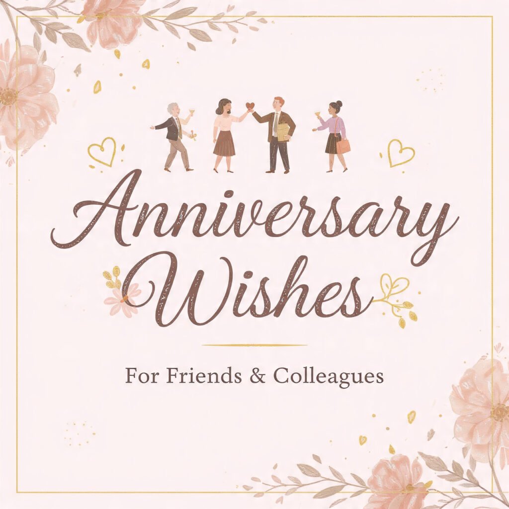 Simple Anniversary Greetings for Friends and Office Staff