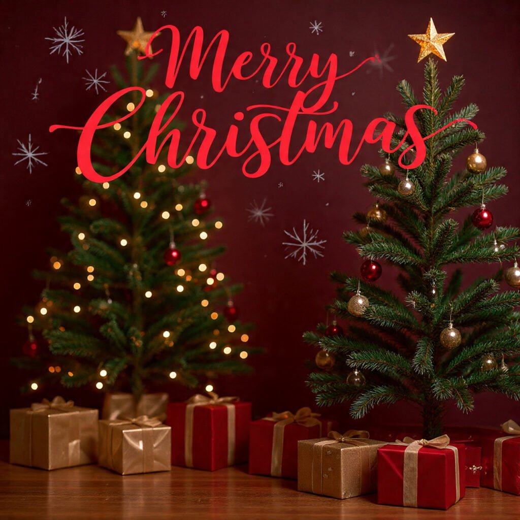 Bright and beautiful Christmas wishes in HD quality