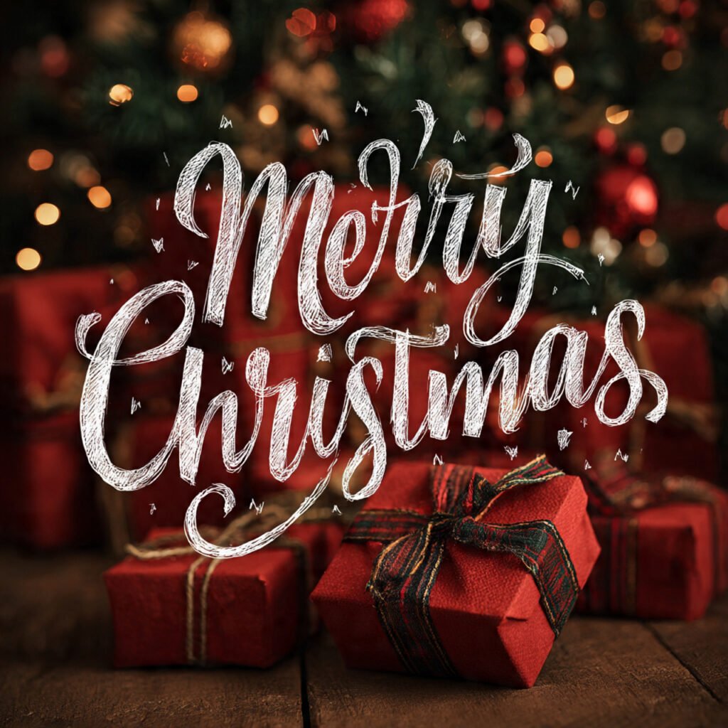 Merry Christmas wishes with elegant design images