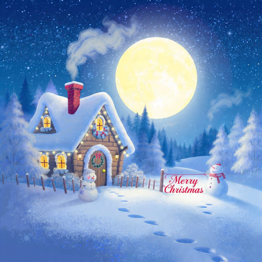 Animated holiday scenes for Merry Christmas wishes