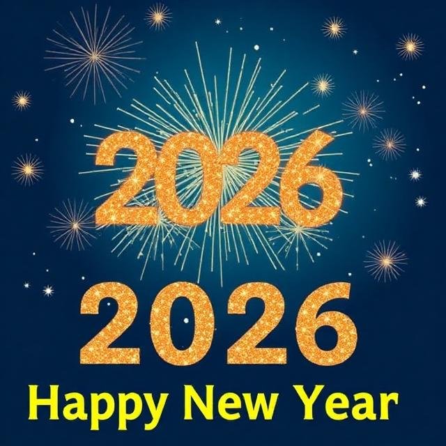 2026 New Year wishes in stylish text status pic