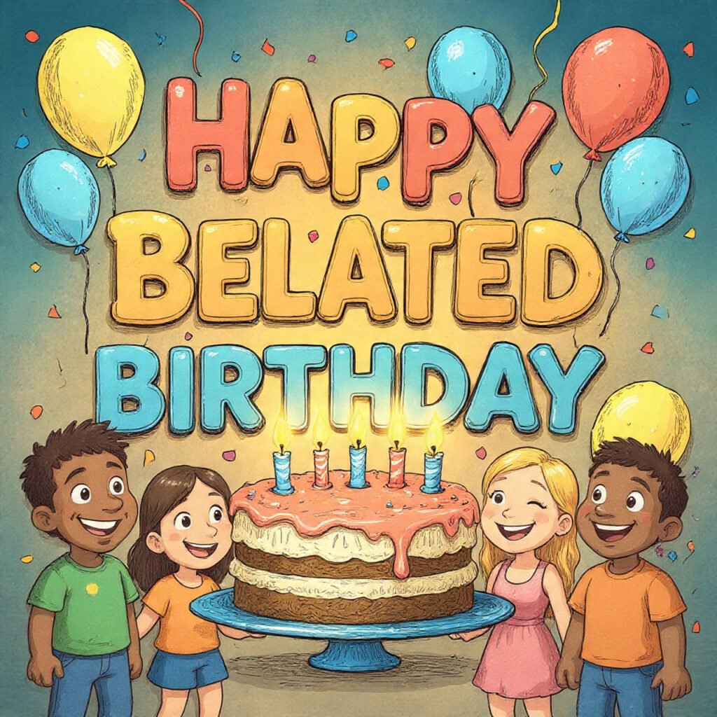 Belated birthday greeting images for friend