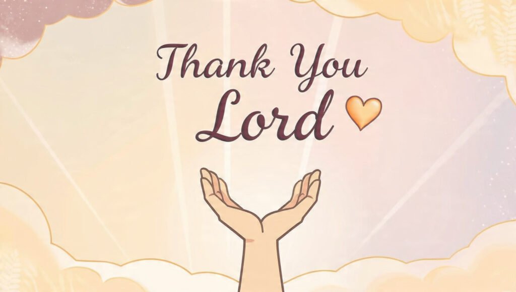 Gratitude prayer thank you Lord clipart design