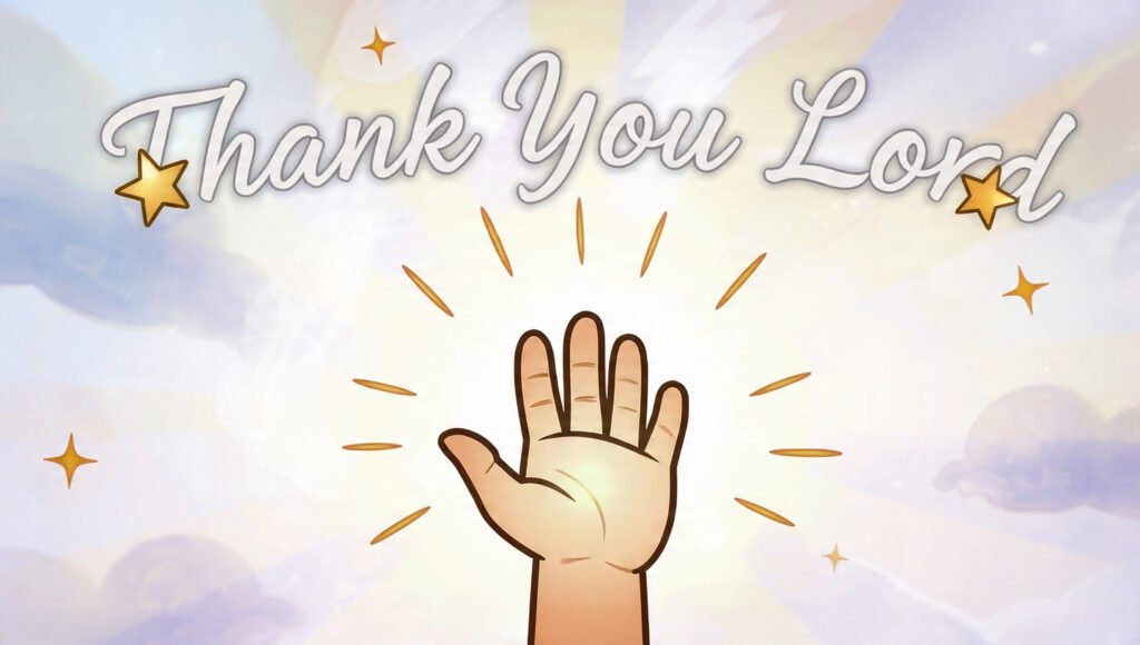 Spiritual thank you Lord clipart image for worship