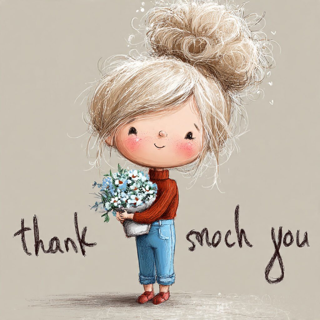 Cute Thank You Photos for Special Girls