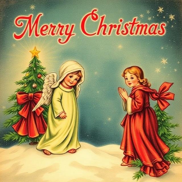 Vintage Jesus birth Christmas images for sharing
