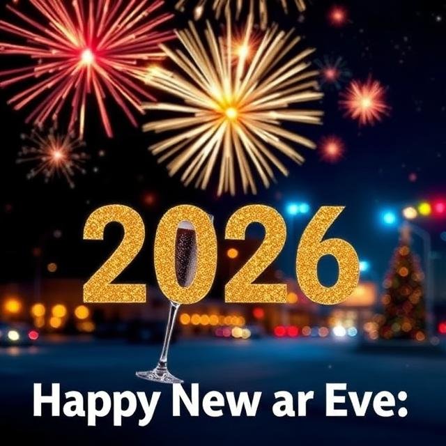 Happy New Year Eve 2026 celebration wallpaper HD