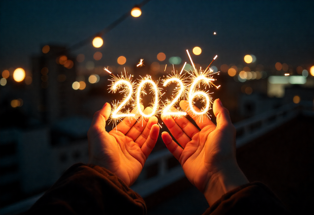 2026 New Year glitter background HD image free