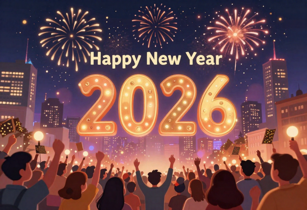 2026 New Year festive animated wallpaper