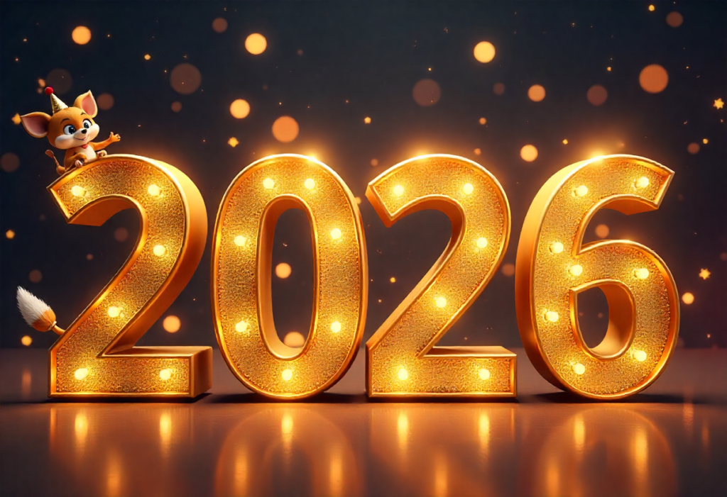 Animated 2026 New Year confetti celebration picture