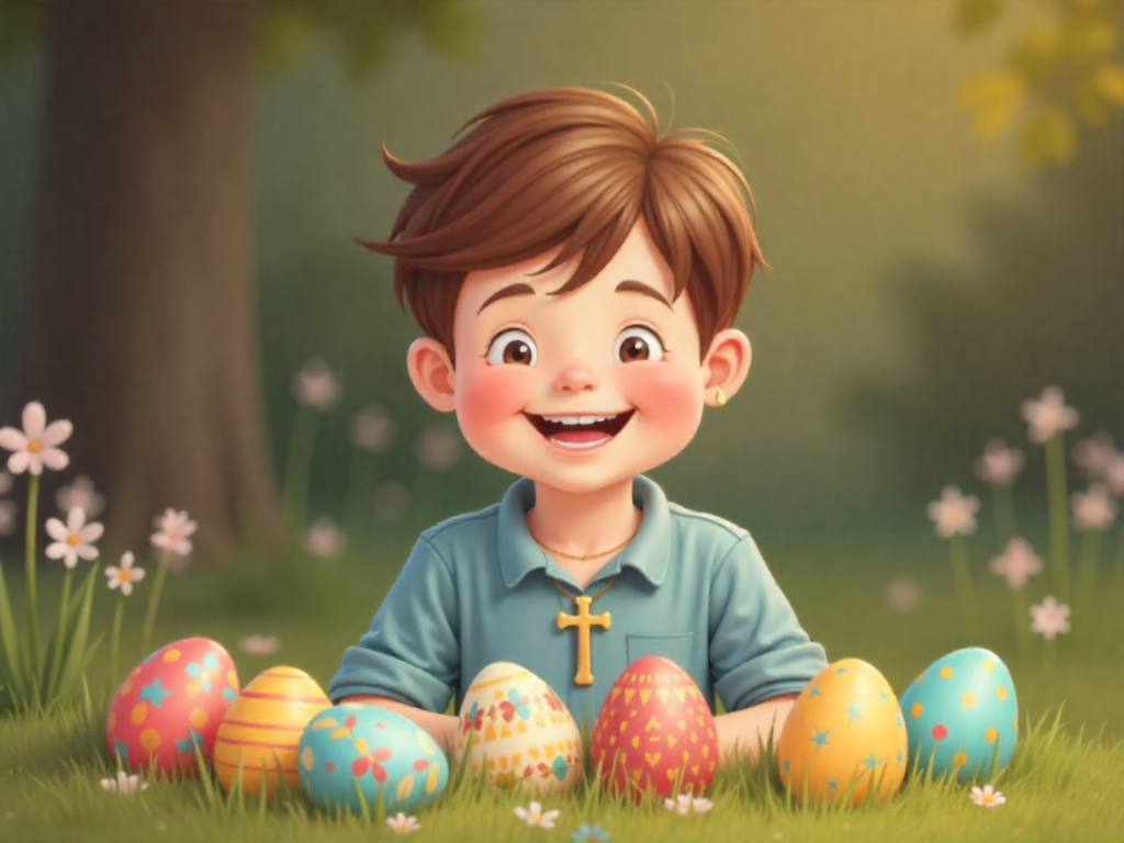Christ-centered Easter images for young boys