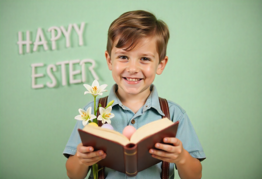 Inspirational Easter visuals for Christian boys