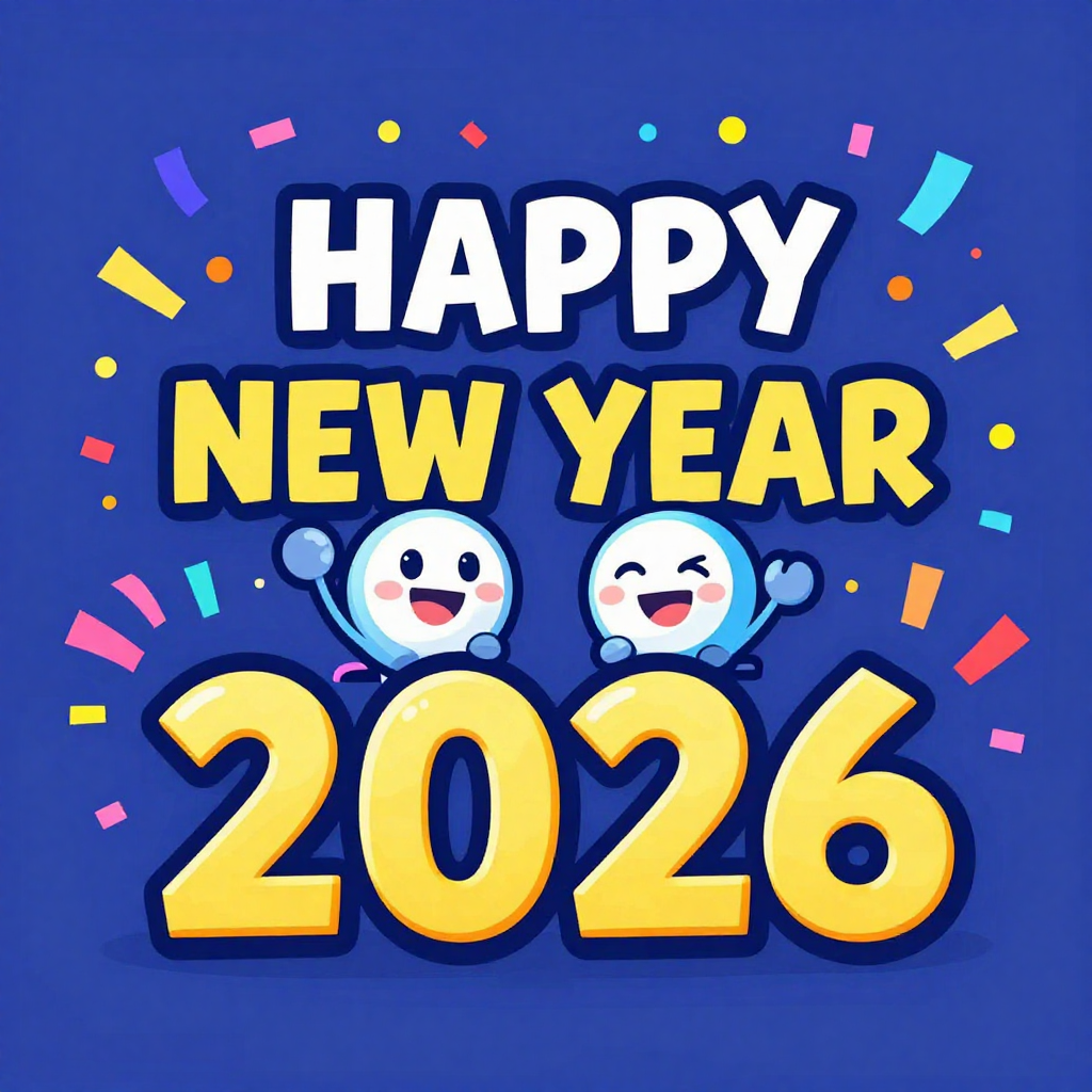 2026 New Year animated celebration graphic