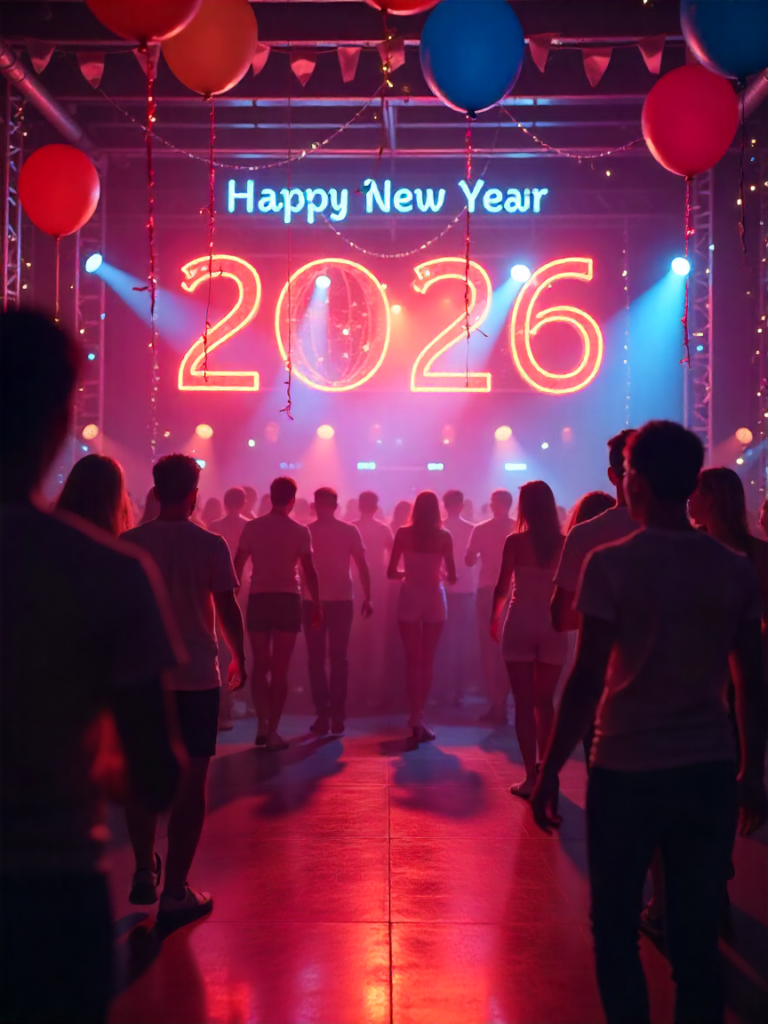 Creative 2026 New Year celebration banner free