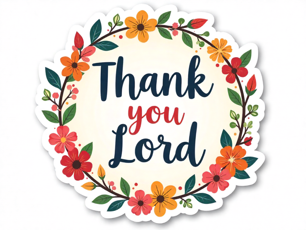 Thank you Lord clipart with divine gratitude message